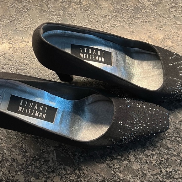 6 STUART WEITZMAN elegant heels pumps SPAIN platinum sparkle glam bling holiday - Picture 4 of 16